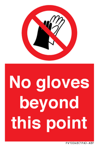 No gloves beyond this point